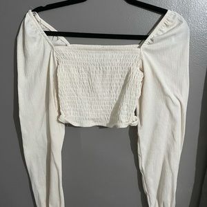 White H&M crop top